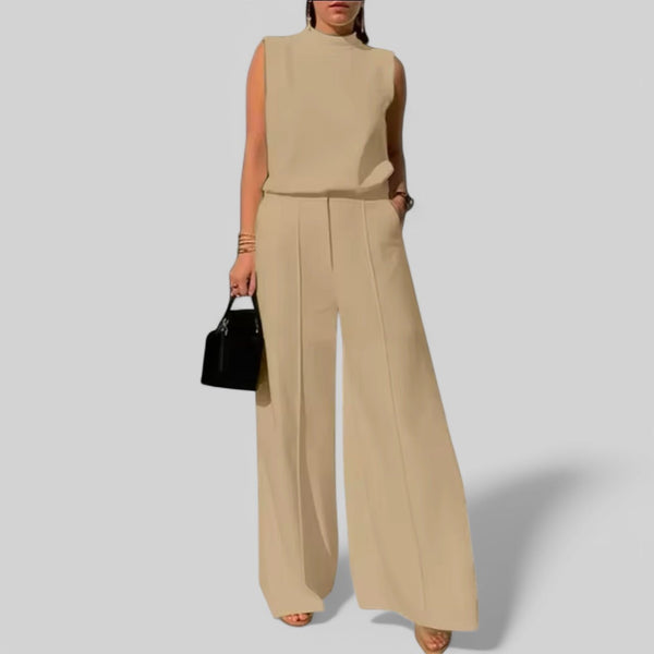 Elegant Chic Women's 2 Pieces Sets Wide Leg Pants and Tank Top - Zucchero Essentials