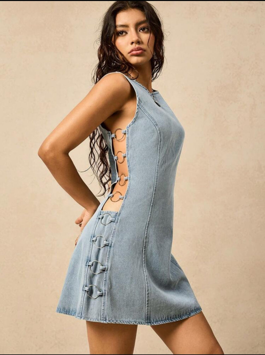 SLEEVELESS DENIM DRESS - CASUALS STYLE WITH ATTITUDE - Zucchero Essentials